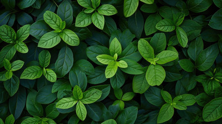 Green leaves pattern background, Natural background and wallpaperの素材