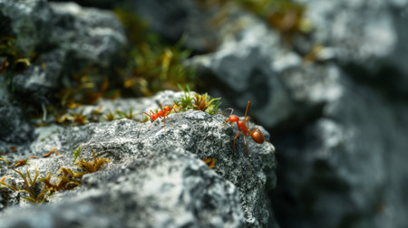 Red ant in nature.の素材