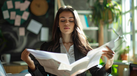 Businesswoman multitaskingの素材