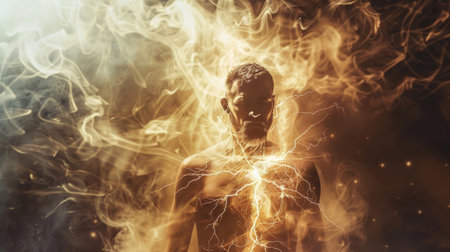 Man With all his power and energyの素材