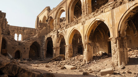 Destruction of cultural heritage sites due to warfareの素材