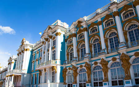 CATHERINE PALACE, RUSSIA - MAY 8,2017. The main visitor attraction at Puchkin. Catherine Palace located in Puchkin, 30 kilometers south of Saint Petersburng. Russia.のeditorial素材