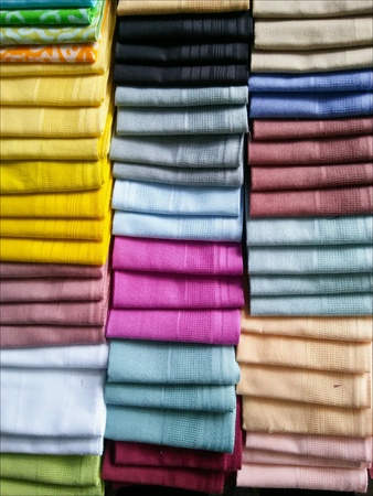 Colorful handkerchief in line.の素材