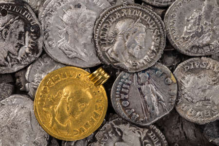 Ancient coin of the Roman Empire.の写真素材