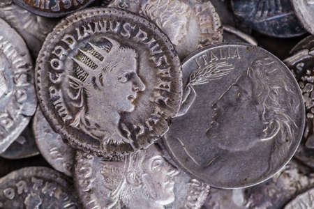 Ancient coin of the Roman Empire.の写真素材