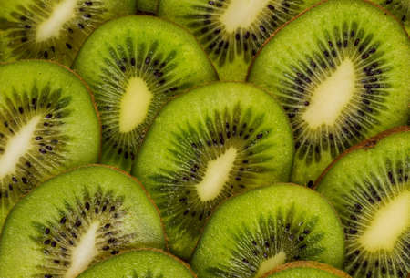 beautiful kiwi fruit slices backgroundの写真素材