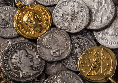 Ancient coin of the Roman Empire.の写真素材