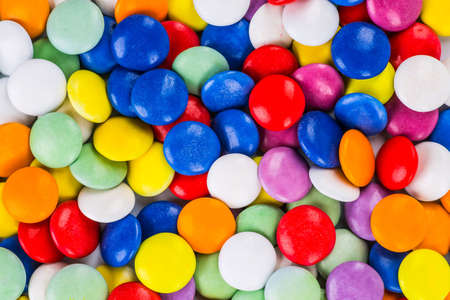 Closeup of colorful candies as textureの写真素材