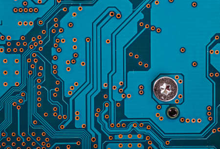blue circuit board backgroundの写真素材