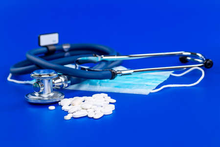 packings of pills and capsules of medicinesの写真素材