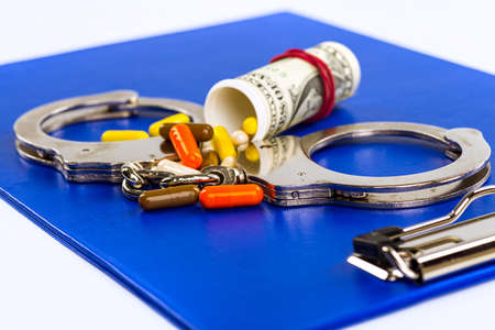 Variety of medicines and drugsの写真素材