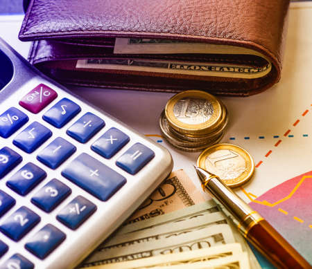 Business accounting.Money.の写真素材