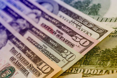 Money American dollar billsの写真素材