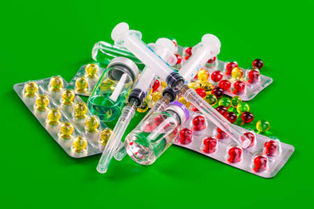 Variety of medicines and drugsの写真素材