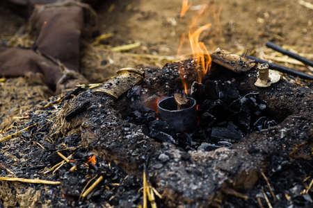 Blacksmith metal processing, metal, forging, forging blacksmithの写真素材