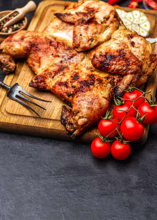 Grilled Chicken with Chili Sauce.の写真素材