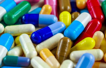 colorful pills medicine & antibiotics /tablets medicineの写真素材