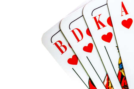 playing cards isolated on white background