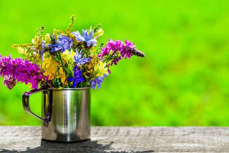 beautiful romantic composition with flowers. greeting card, symbol of tenderness. spring or summer season. copy space. spring backgroundの写真素材