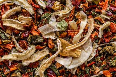 A mixture of different spices close up. Textures of colorful spices and condiments.Colorful Herbal and Spices Oriental.Cafe concept.Various Indian spicesの写真素材
