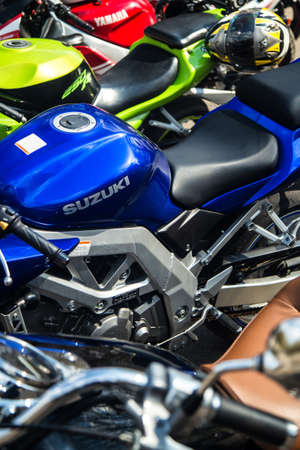 Ukrainian Biker Club Crazy Hohols Opening season 2019 Ukraine Kiev 09 april 19のeditorial素材