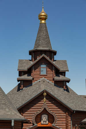 Orthodox church against the blue sky. Concept: religion, travel, architectureの写真素材
