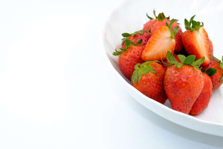 strawberry  on dishの写真素材