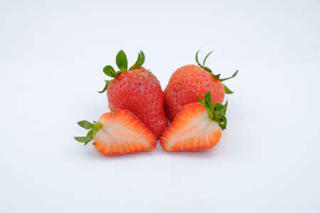 strawberry on whitebackgroundの写真素材