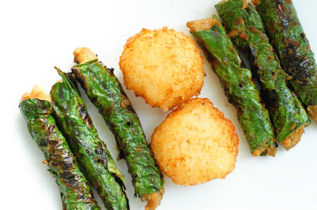 Pork with veggie wrapの写真素材