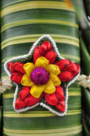 Decorative artificial flowers, Thai style. の写真素材