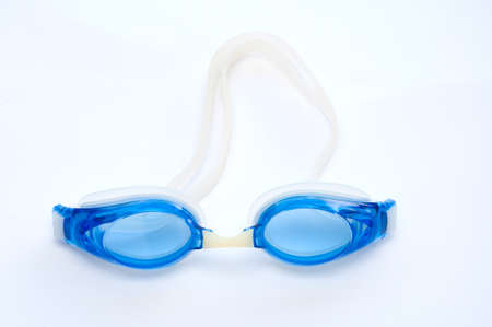 Goggles for swimming  on white backgroundの写真素材