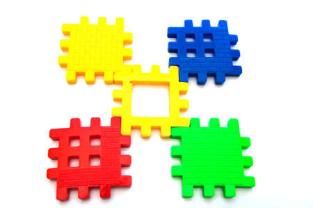 Puzzle piece isolated on white background 