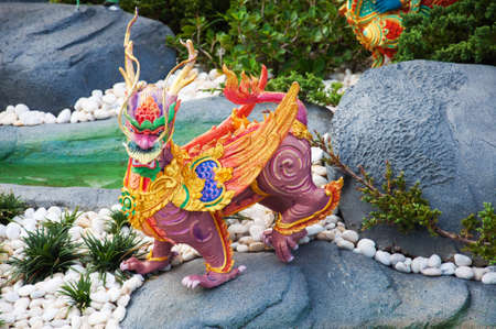 Himmapan animals statue, Sumeru Moutain  The religion in Brahma  Cremation of Her Royal Highness Princess Bejaratana at Sanam-Luang, Bangkok, Thailandの写真素材