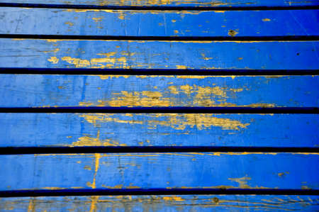 blue painted grunge wood for background の写真素材