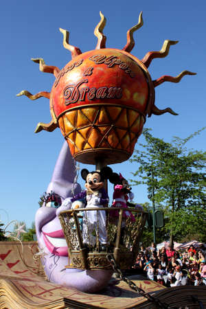 Paris, France, 9 April 2011: Disneyâs Once Upon a Dream Parade in Disneyland Parisのeditorial素材