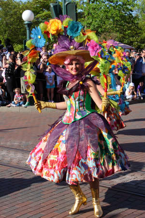 Paris, France, 9 April 2011: Disneyâs Once Upon a Dream Parade in Disneyland Parisのeditorial素材