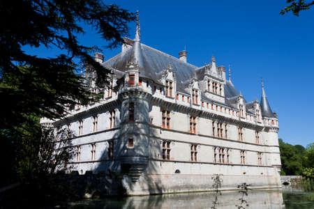 Loire, France, 25 May 2011, Azay-le-Rideau Castleのeditorial素材
