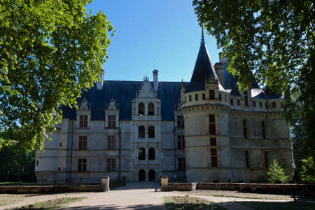 Loire, France, 25 May 2011, Azay-le-Rideau Castleのeditorial素材