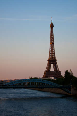 Paris, France, 02 June 2011 - Eiffel Tower at sunsetのeditorial素材