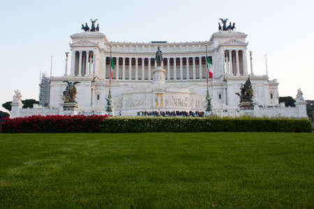 National Monument to Victor Emmanuel II or Altar of the Motherland in Rome, Italyの写真素材