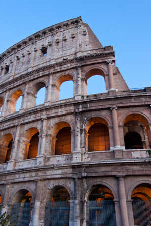 The Colosseum, also called Flavian Amphitheatre, in Rome, Italyの写真素材