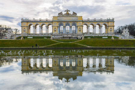 The Gloriette in the Schonbrunn Palace Garden, Vienna, Austriaのeditorial素材