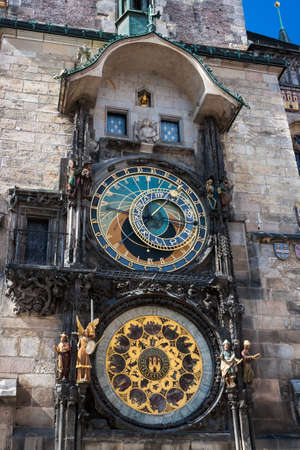 Astronomical Clock in Prague, Czech Republicの写真素材