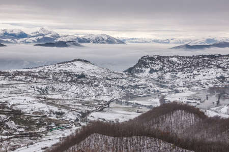 Snowy mountainsの写真素材