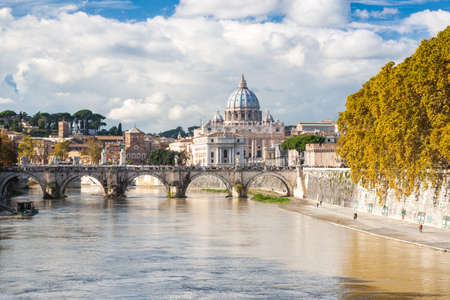 St. Peterâs Basilica in Rome, Italyの写真素材
