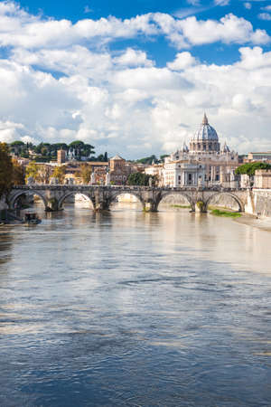 St. Peterâs Basilica in Rome, Italyの写真素材