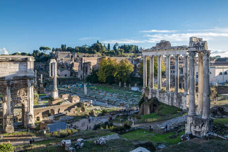 Roman Forum in Rome, Italyの写真素材