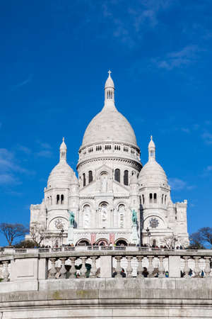 Sacre-Coeur Basilica in Paris, France.の写真素材