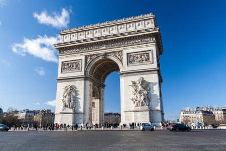 Arc de Triomphe in Paris, Franceの写真素材