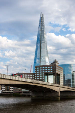 London, England, August 1, 2013 - The Shard, also referred to as Shard London Bridge, is the tallest building in Europe, standing approximately 306 meters のeditorial素材